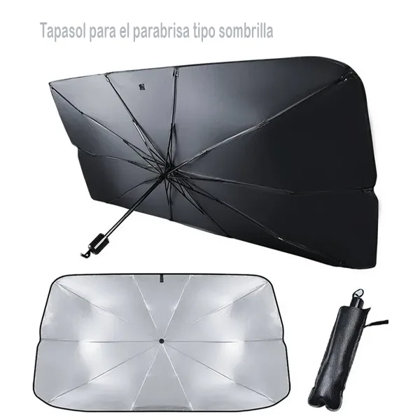 Tapasol parabrizas tipo sombrilla plegable