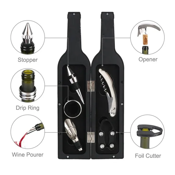 Set de 5 piezas para botella de vino