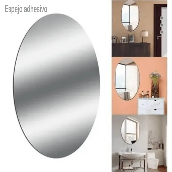 Espejo adhesivo ovalado