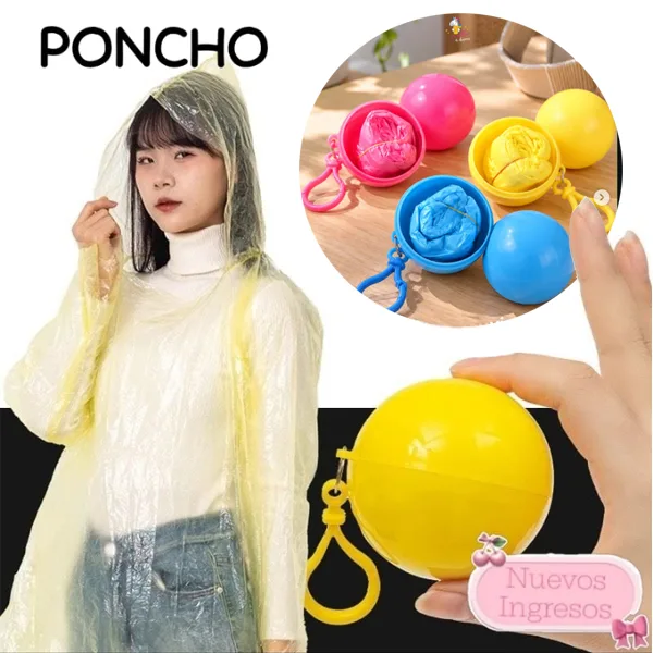 Poncho Impermeable De Lluvia - Llavero